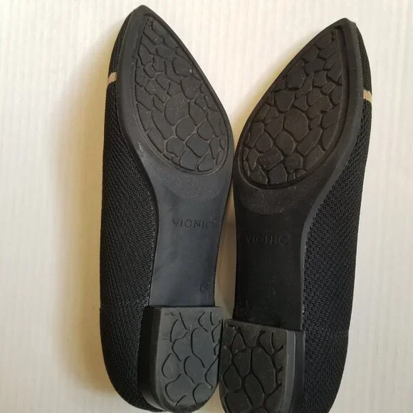 Vionic Dahlia Shoe - Low Heel Slip On Shoes - Black Taupe - Sz 7.5 - Picture 11 of 14